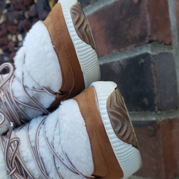 London Fog Womens Chelsea Faux Fur Platform Ankle Boots Size 6 Comfort Winter - Picture 5 of 16